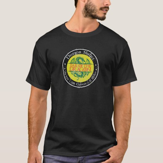 ドラゴン街道 米国道129号線 バイク 01 Tシャツ (正面)