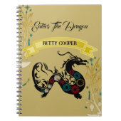 ドラゴン装飾フローラ画学校へ ノートブック (正面)