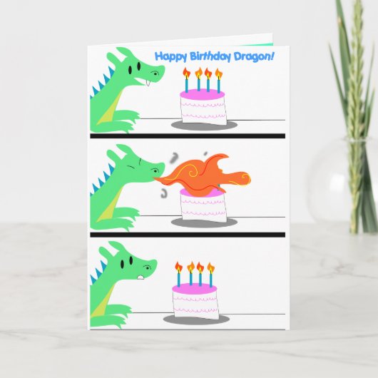 ドラゴン誕生日おもしろいカード！ カード (正面)