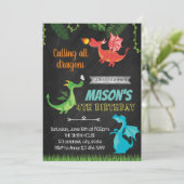 ドラゴン誕生日パーティーの招待状 招待状 (スタンド正面)