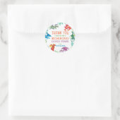 ドラゴン誕生日パーティーを呼び出す ラウンドシール (バッグ)