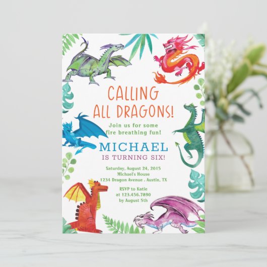 ドラゴン誕生日パーティーを呼び出す 招待状 (スタンド正面)