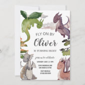 ドラゴン誕生日招待状 招待状 (正面)