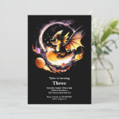 ドラゴン誕生日招待状 招待状 (スタンド正面)