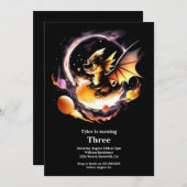 ドラゴン誕生日招待状 招待状 (正面/裏面)