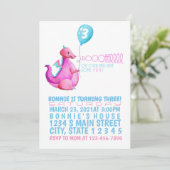 ドラゴン誕生日招待状 招待状 (スタンド正面)