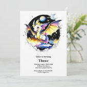 ドラゴン誕生日招待状 招待状 (スタンド正面)