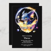 ドラゴン誕生日招待状 招待状 (正面/裏面)