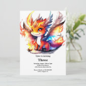 ドラゴン誕生日招待状 招待状 (スタンド正面)