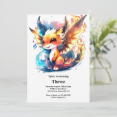 ドラゴン誕生日招待状 招待状 (スタンド正面)