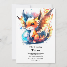 ドラゴン誕生日招待状 招待状