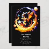 ドラゴン誕生日招待状 招待状 (正面/裏面)