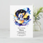 ドラゴン誕生日招待状 招待状 (スタンド正面)