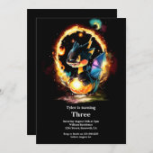 ドラゴン誕生日招待状 招待状 (正面/裏面)