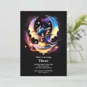 ドラゴン誕生日招待状 招待状 (スタンド正面)