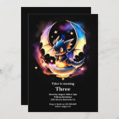 ドラゴン誕生日招待状 招待状 (正面/裏面)