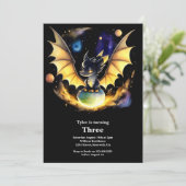 ドラゴン誕生日招待状 招待状 (スタンド正面)