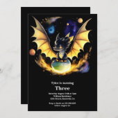 ドラゴン誕生日招待状 招待状 (正面/裏面)