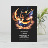 ドラゴン誕生日招待状 招待状 (スタンド正面)