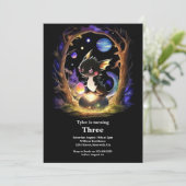 ドラゴン誕生日招待状 招待状 (スタンド正面)