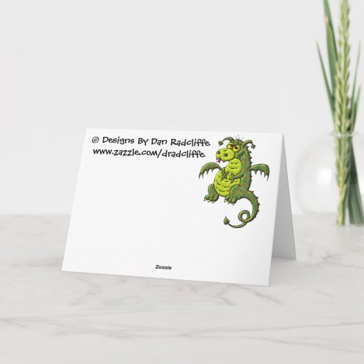 ドラゴン誕生日 カード (裏面)