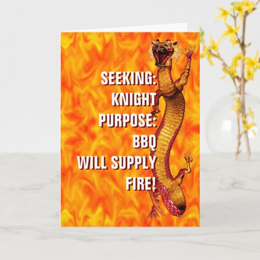 ドラゴン誕生日 カード (黄色い花)