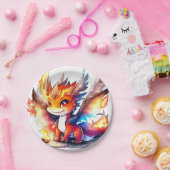 ドラゴン誕生日 ペーパープレート (パーティー)