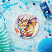 ドラゴン誕生日 ペーパープレート (パーティー)