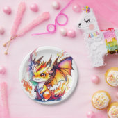 ドラゴン誕生日 ペーパープレート (パーティー)