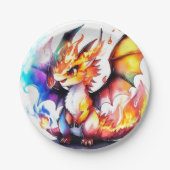 ドラゴン誕生日 ペーパープレート (正面)