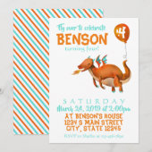 ドラゴン誕生日 招待状 (正面/裏面)