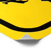 ドラゴン警告標識 ポスター (角)