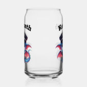 ドラゴン警官がハローを振って! ガラス缶 (左)