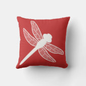 ドラゴン赤と白フライプリント クッション (裏面)