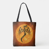 ドラゴン違うの前後のトートバッグ トートバッグ (裏面)