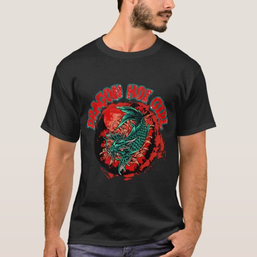 ドラゴン錦鯉の少女 Tシャツ (正面)