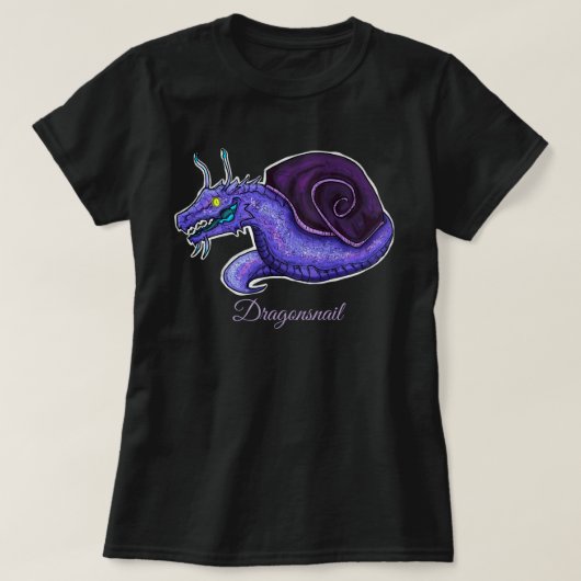 ドラゴン間抜けカタツムリTシャツ Tシャツ (デザイン正面)