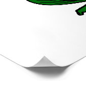 ドラゴン間抜けグリーン ポスター (角)