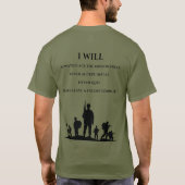 ドラゴン防衛 | "Warriors Ethos" Tシャツ (裏面)