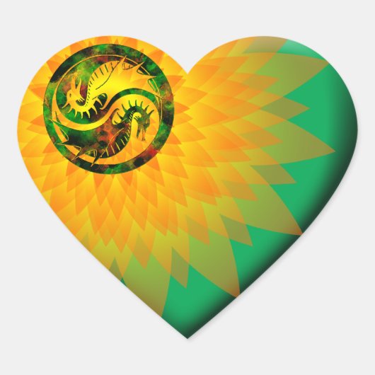 ドラゴン陰陽 ハートシール (正面)