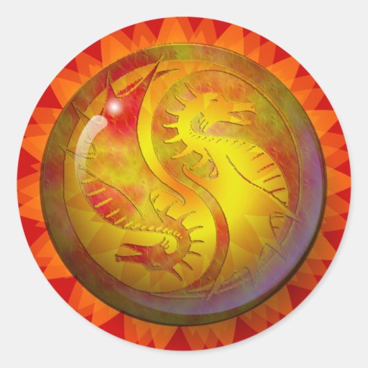 ドラゴン陰陽 ラウンドシール (正面)