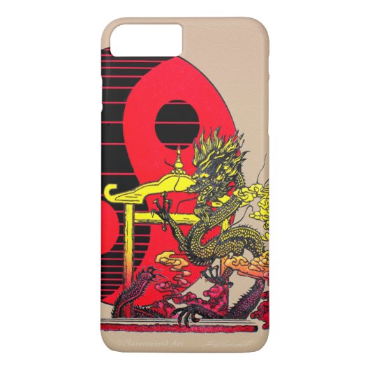 ドラゴン陰陽iPhone 7辛うじて Case-Mate iPhoneケース (裏面)