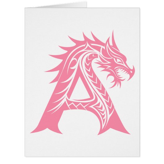 ドラゴン風の文字A、ドラゴンのアルファベット、モノグラム (正面)