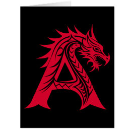 ドラゴン風の文字A、ドラゴンのアルファベット、モノグラム