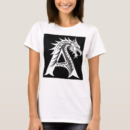 ドラゴン風の文字A、ドラゴンのアルファベット、モノグラム Tシャツ