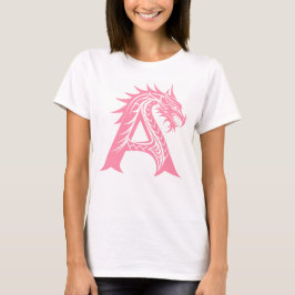 ドラゴン風の文字A、ドラゴンのアルファベット、モノグラム Tシャツ