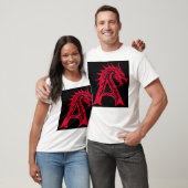 ドラゴン風の文字A、ドラゴンアルファベット、モノグラム Tシャツ (ユニセックス)