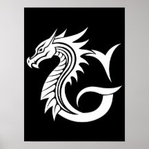 ドラゴン風の文字G、ドラゴンアルファベット、モノグラム