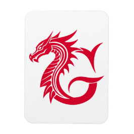 ドラゴン風の文字G、ドラゴンアルファベット、モノグラム マグネット