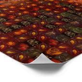 ドラゴン飛んでいるアタック写真モザイクのポスター ポスター (角)